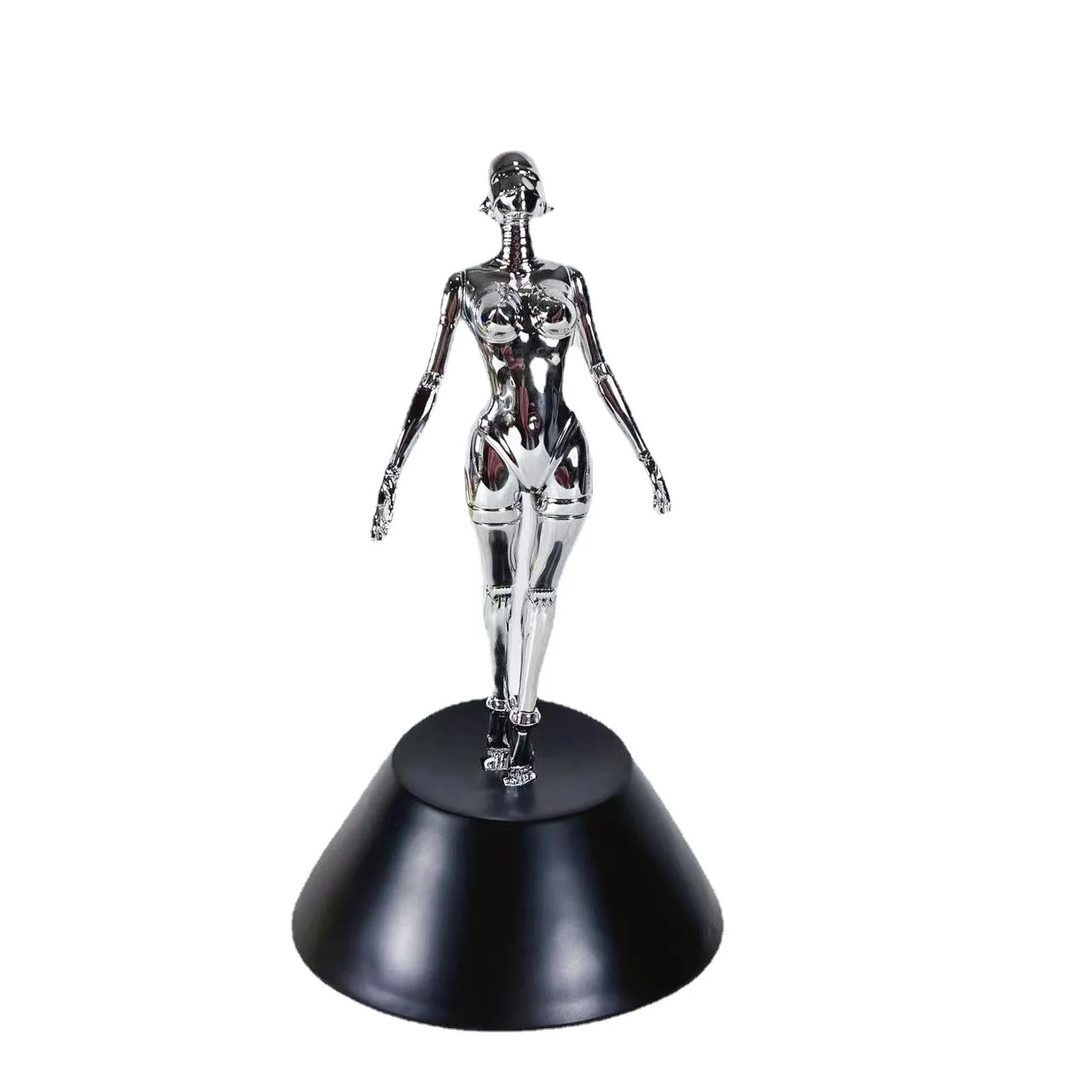 Electroplating machinery goddess sitting posture decoration simple modern abstract figure sculpture living room soft decoration