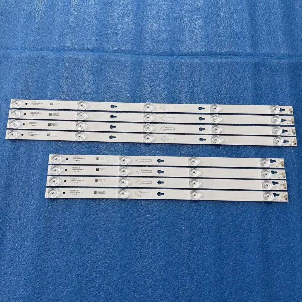8pcs/set LED backlight Strip for TCL 55p20us 55S6000FS LVF550ND1L TOT-55D2900 55UC6306 55UD6216W 55UD6236W 55UC6426W 55UD6216