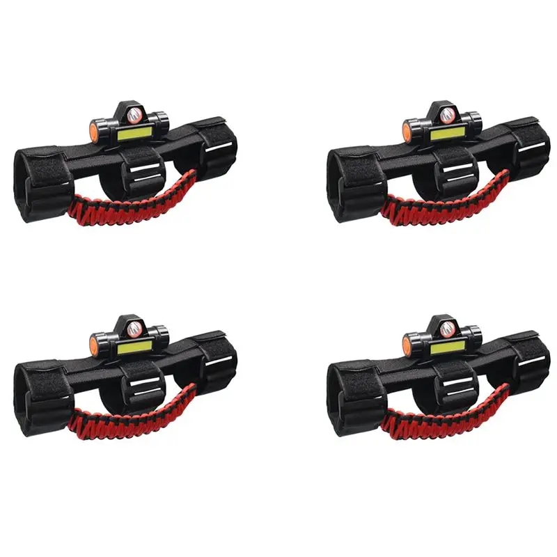 4X Roll Bar Grab Handles With Dome Light For Jeep Wrangler CJ YJ TJ JK JL Gladiator JT 1945-2021 Interior Lights Bar Red