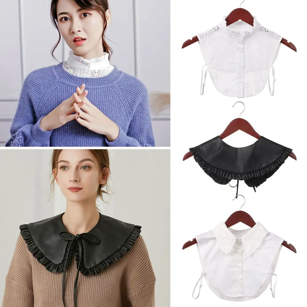 

Модный хлопковый съемный воротник-накладка для блузки, имитация галстука, аксессуар для одежды