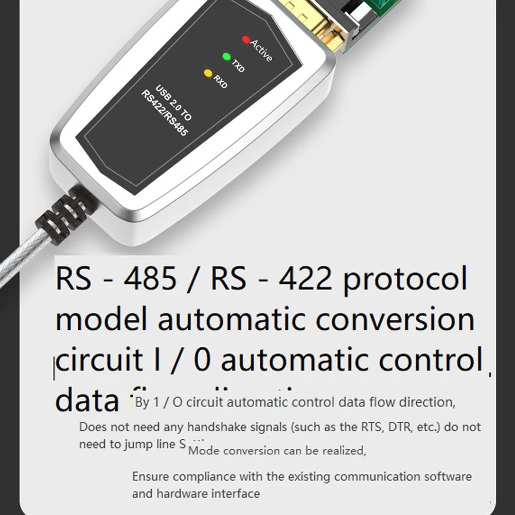 QWE-USB 2.0 To RS485 RS422 Serial Converter Adapter Cable For -FTDI Chip Windows 10 8 7
