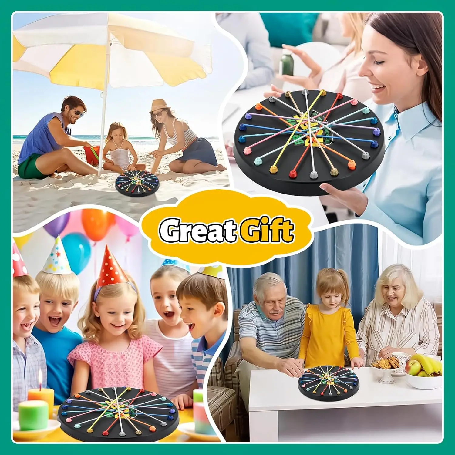 創造的な紐通しパズルおもちゃ、複数の難易度レベルで認知トレーニング、集中力向上、家族向けインタラクティブゲームに最適