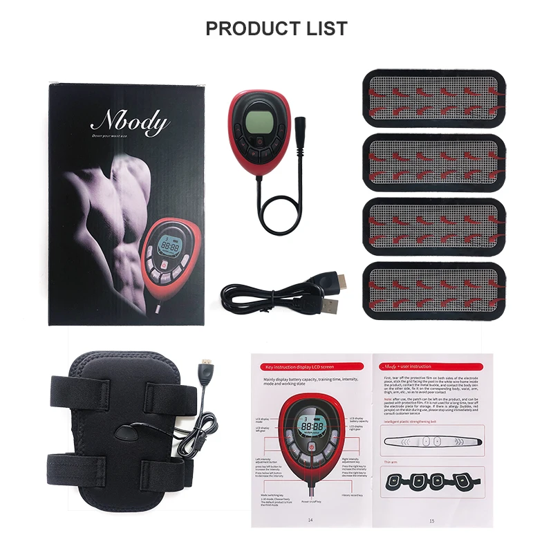 Electric Leg EMS Muscle Stimulator Anti-cellulite Massager Fat Burning Physiotherapy Thigh Massage Slimming Bodybuilding Machine