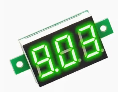 10pcs 12V Digital LED Display Voltmeter Voltage Meter Gauge Detector Tester Monitor Panel 0.36 inch 3 Wire DC 0-100V Volt Meter