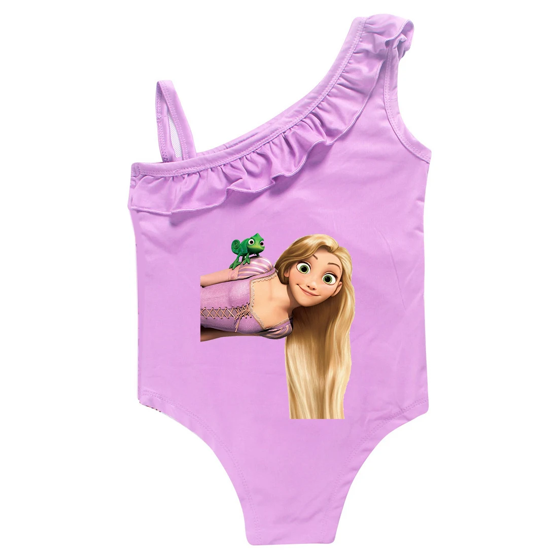 Grovigliato Rapunzel Princess Toddler Baby costume intero bambini ragazze costume da bagno bambini costumi da bagno costume da bagno 2-9Y