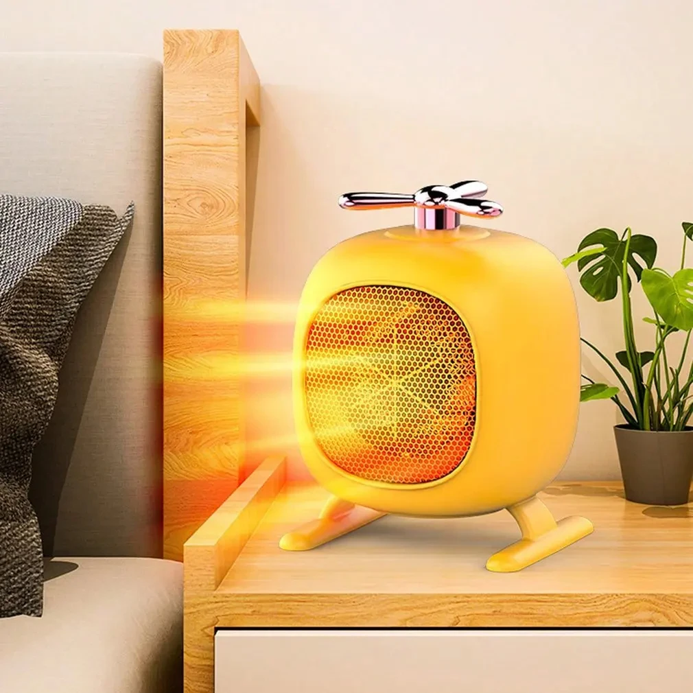 Portable Small Space 500W Heater Fast Heating Lightweight Desktop Warm Air Heater Indoor Office Household Warmer Fan