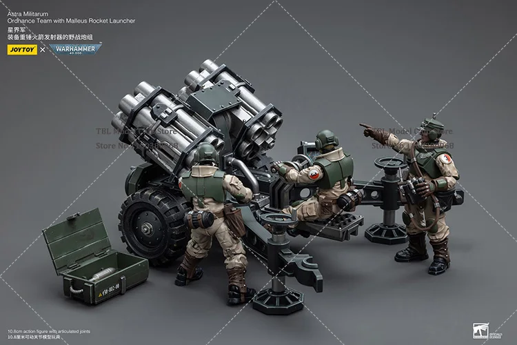 In Stock JOYTOY Warhammer 40K 1/18 Ordnance team with malleus rocket launcher Full Set 10.8CM Soldier Action Figure Model