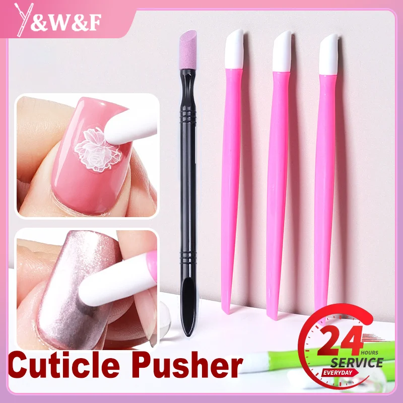 Draagbare Kwarts Nagel Slijpen Nagel Cuticula Verwijderen Handige Houten Stok Voor Design Gel Polish Acryl Manicures Art Tool