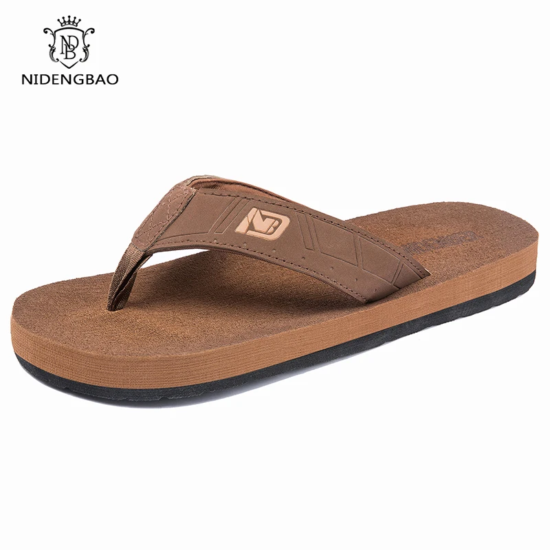 High quality Non-slip Big Size 49 50 Flip Flops Men Summer Beach Slippers Men Brand Fashion Breathable Casual Men Slippers Black