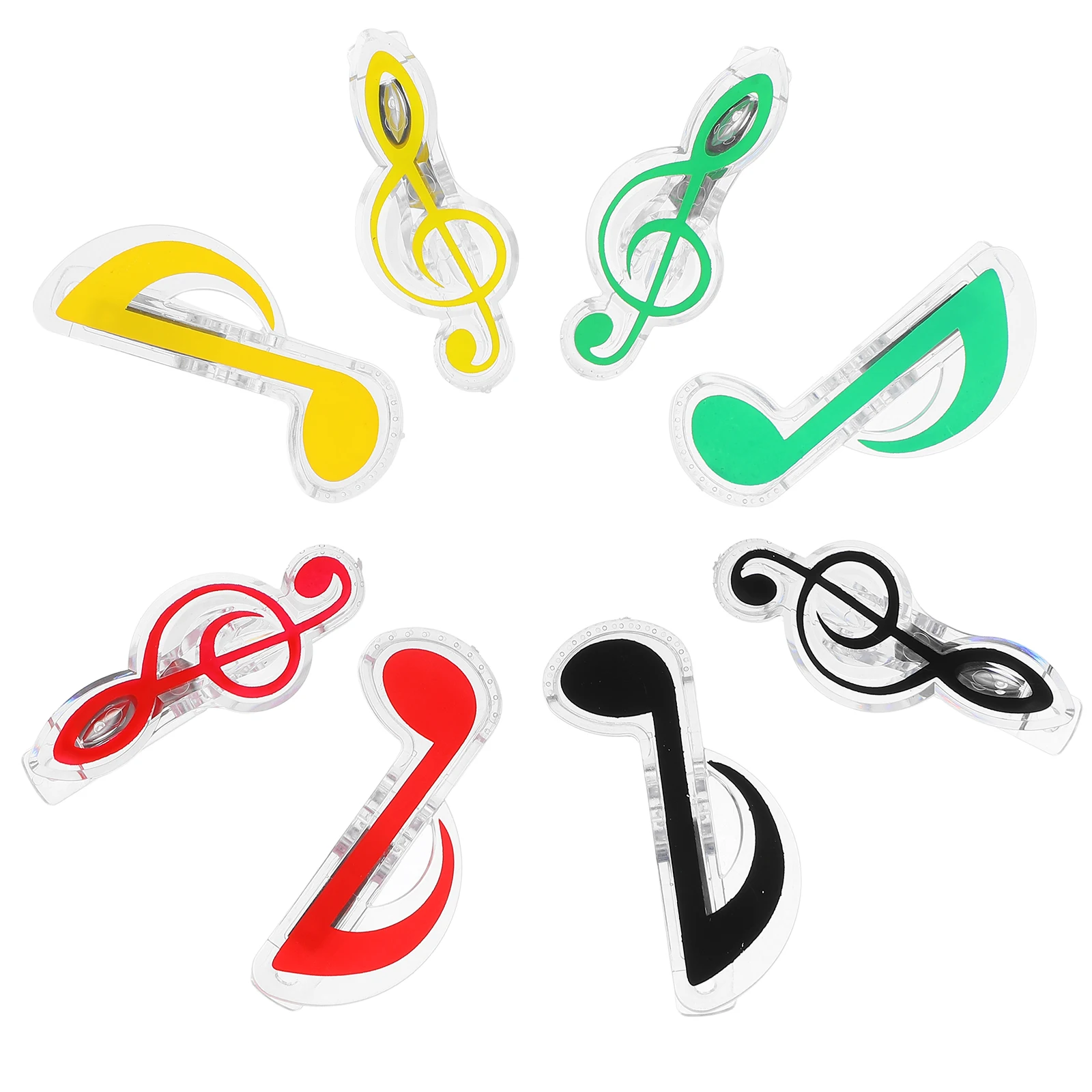 

16 Pcs Bookmark Music Sheet Paper Clip Page 18 Piece Set Musical Note Shape Paperclip Plastic Office