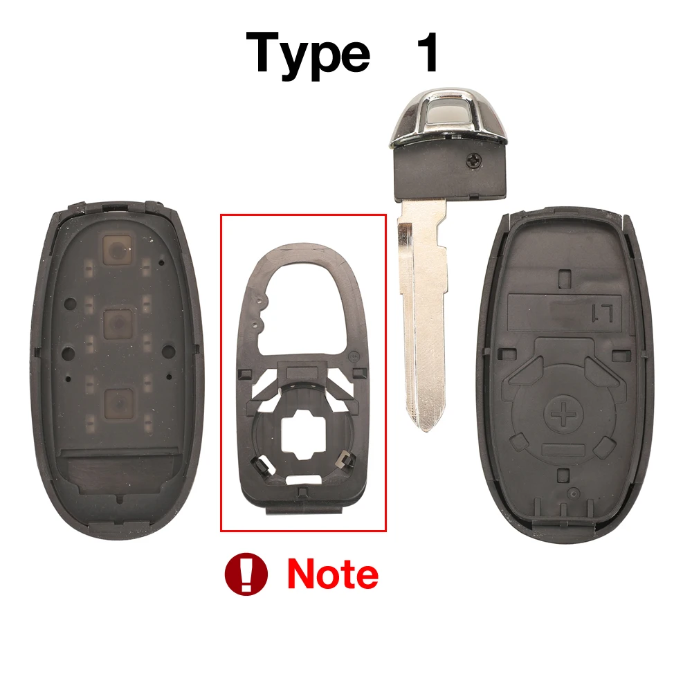 Jingyuqiin 2-przyciskowy zdalny kluczyk samochodowy do Suzuki Swift SX4 Vitara 2010-2016 TS008 / TS007 Smart Key z małym kluczem