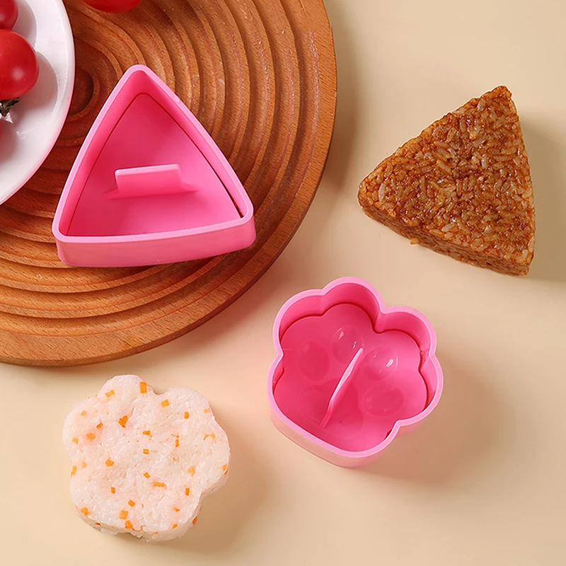 New Onigiri Mould Japanese Bento Rice Mold Maker Kit Non Stick Rice Mould For Kid Lunch Kitchen Gadgets Portable Rice Ball Maker