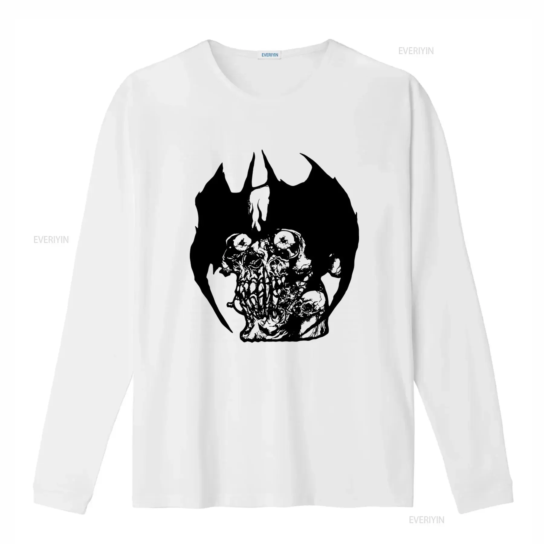 Pushead Devilman Hand Screened Pre shrunk 100 Cotton Skull Print T Shirt vintage Washed Stylish fashion graphic Breathable