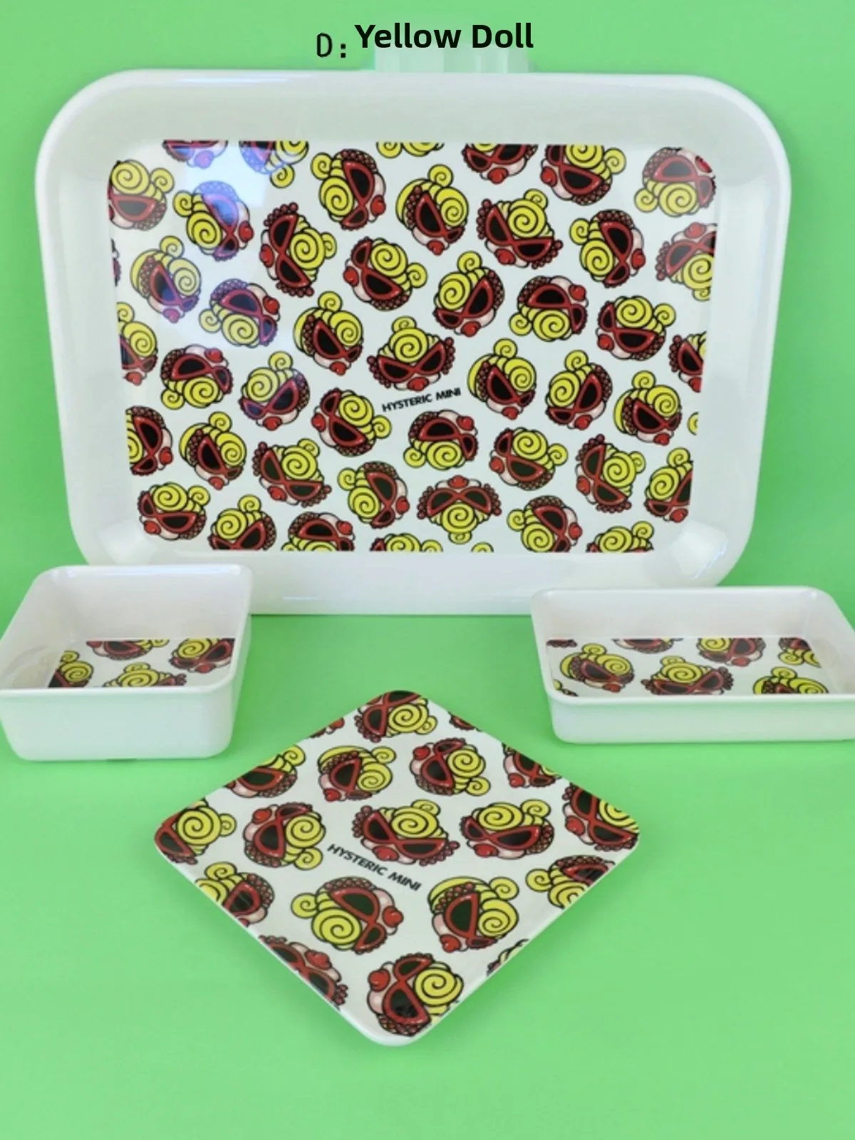 Rosa Dinosaurier Cartoon Tiefe Schüssel Quadratisches Kindergeschirr-Set Quadratischer Teller Tablett Mimolette Sle Elements Kultur