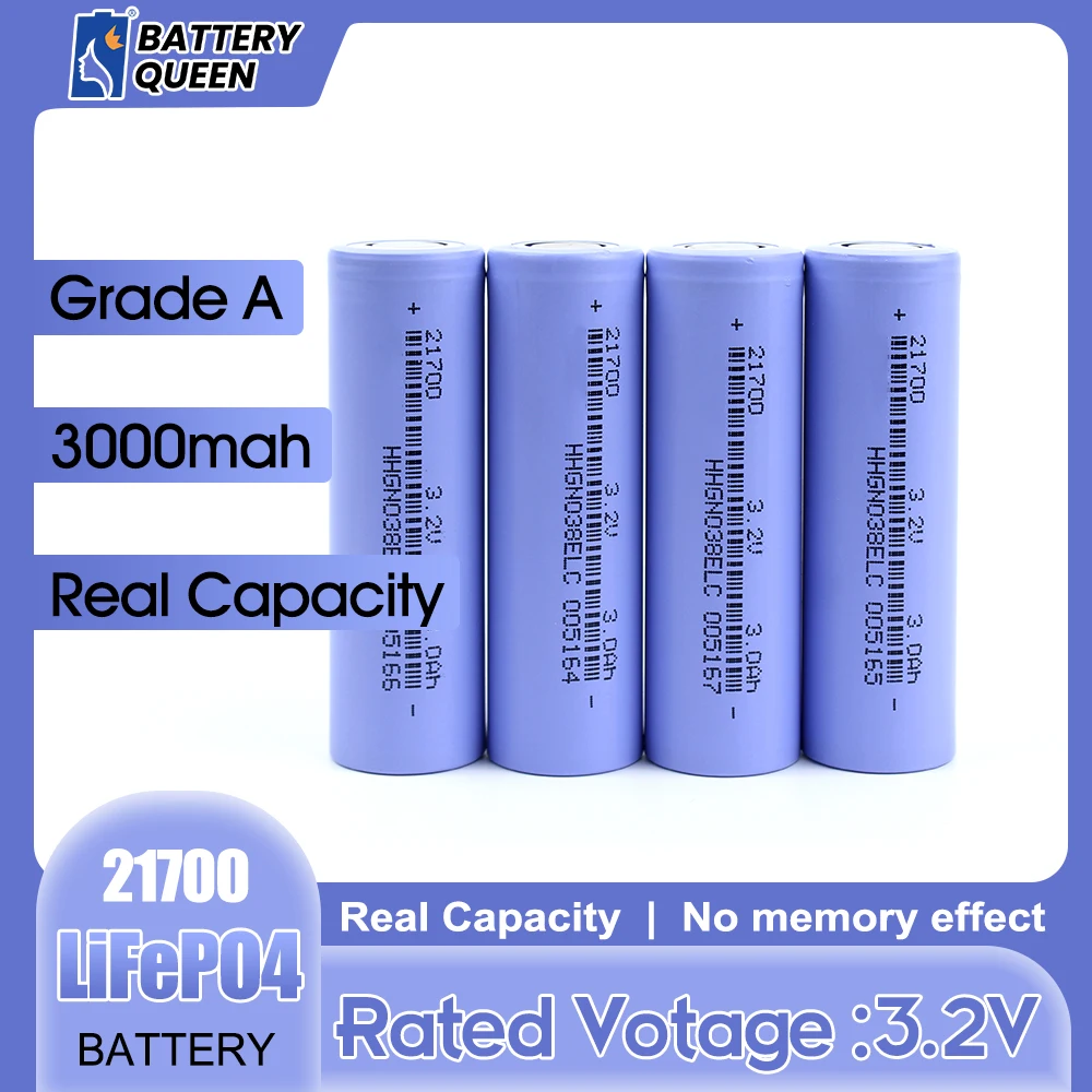 3.2v 18650 Battery 3000mah Rechargeable Battery 21700 Cylindrical Cell Long Lifespan for Electrical Tools Home Appliance