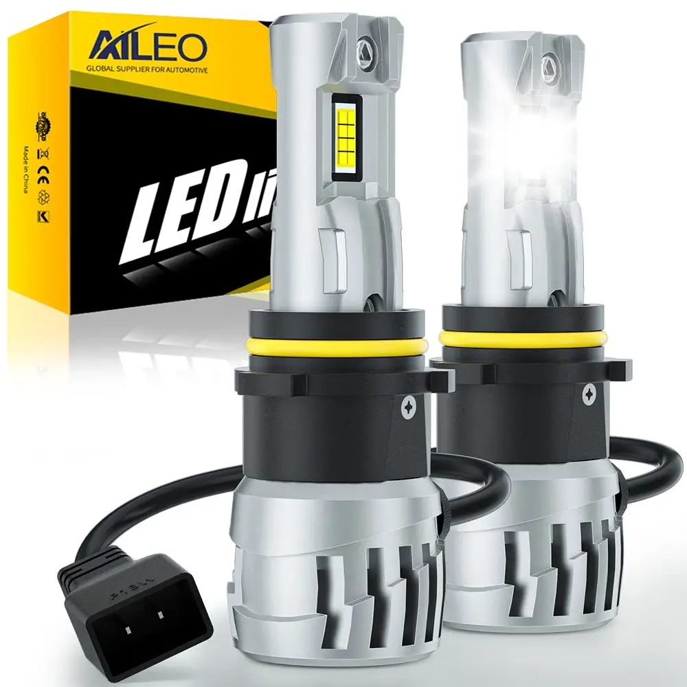 AILEO P13W LED Fog Light Bulbs Super Bright 20000LM 80W 6000K White 16 CSP Chips Fan Cooling 12V 2PCS