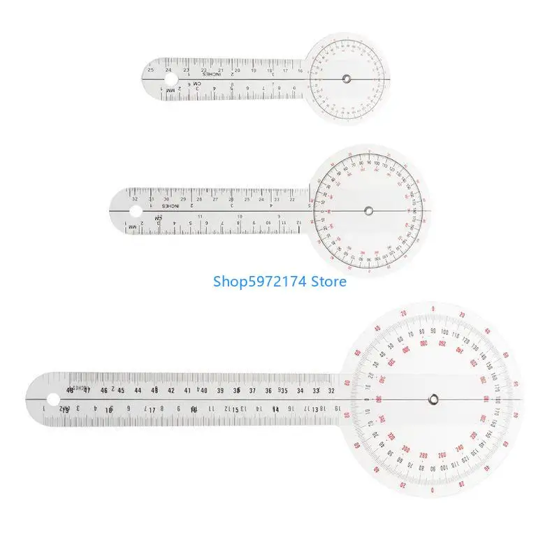 Y3NB 3Pcs Orthopedic Protractor Finder Plastic inclinometer body Meter