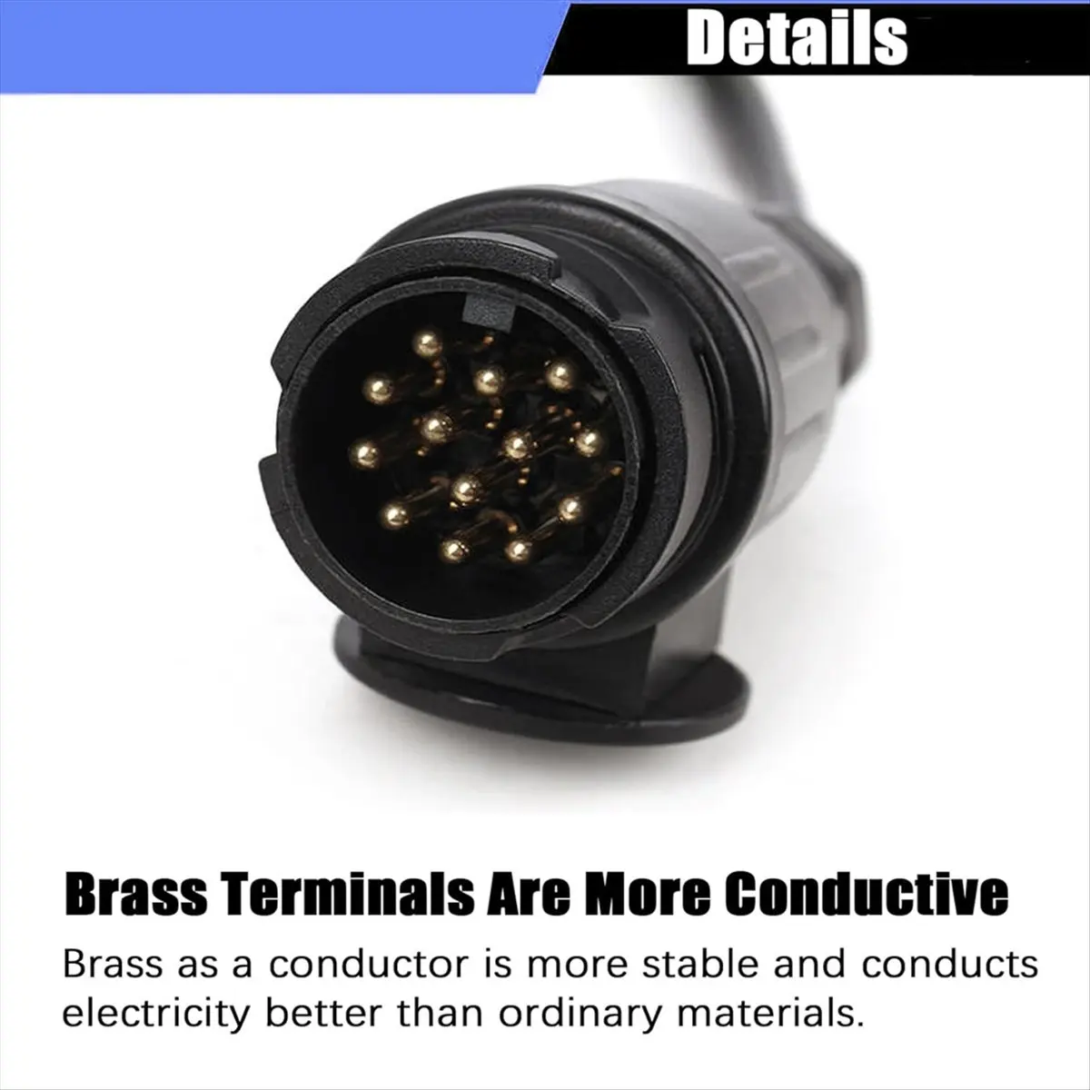 AA80 Trailer Connector European 13‑Pin to American 4‑Pin Taillight Circuit Wiring Adapter Plug and Play