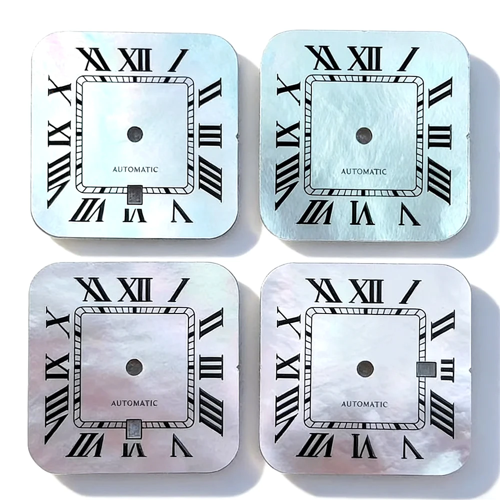 New 23.5mm NH05 Women's Watch Dial No Logo Square Roman Markers for Movement Lady Case Mod Parts Shell Material Dial