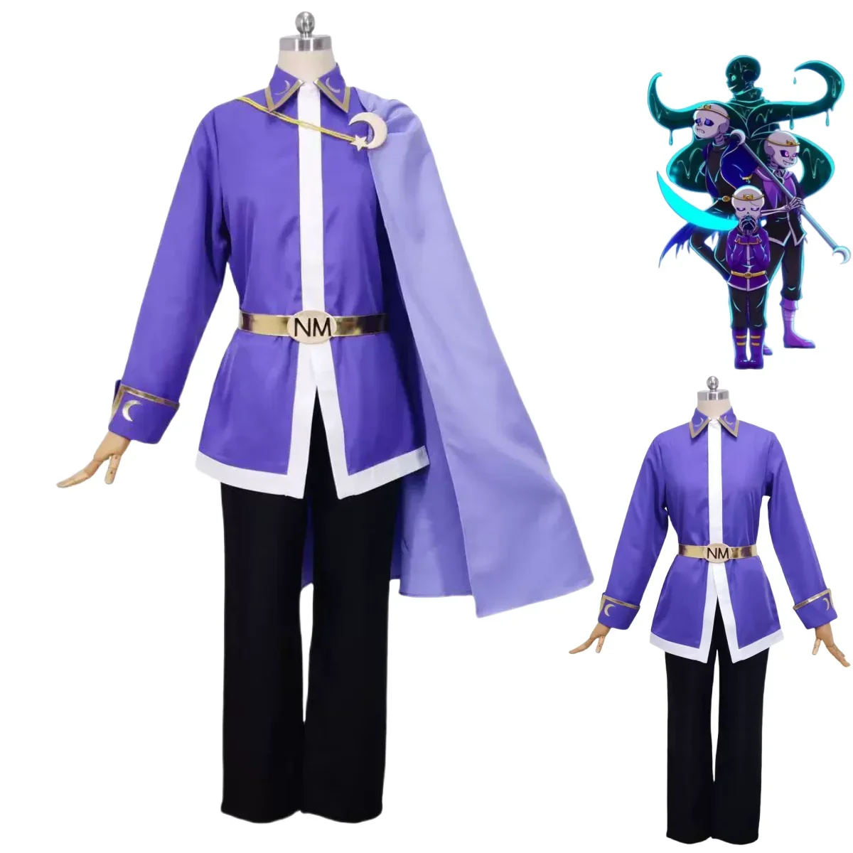 

Game Undertale Nighemare Sans Cosplay Costume Purple Cloak Tops Combat Uniform Full Set Men Woman Halloween Suit 2025