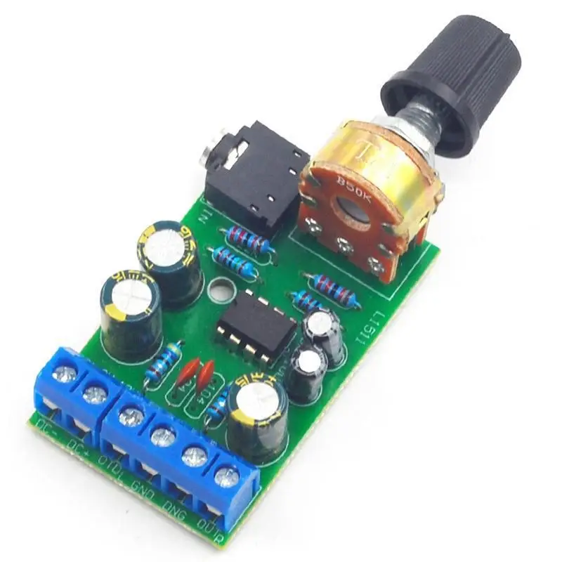 B27B Portable Radio Amplifier Board TDA2822M Stereo Audio Amplifier Board 2.0 DC 1.8-12V Stereo DC Amplifier Board