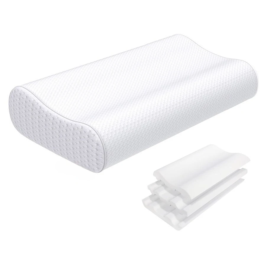 

Cervical Pillow for Neck Pain Relief, Memory Foam Neck Pillow for Sleeping, Adjustable Orthopedic Sandwich Pillow, Contour Cooli