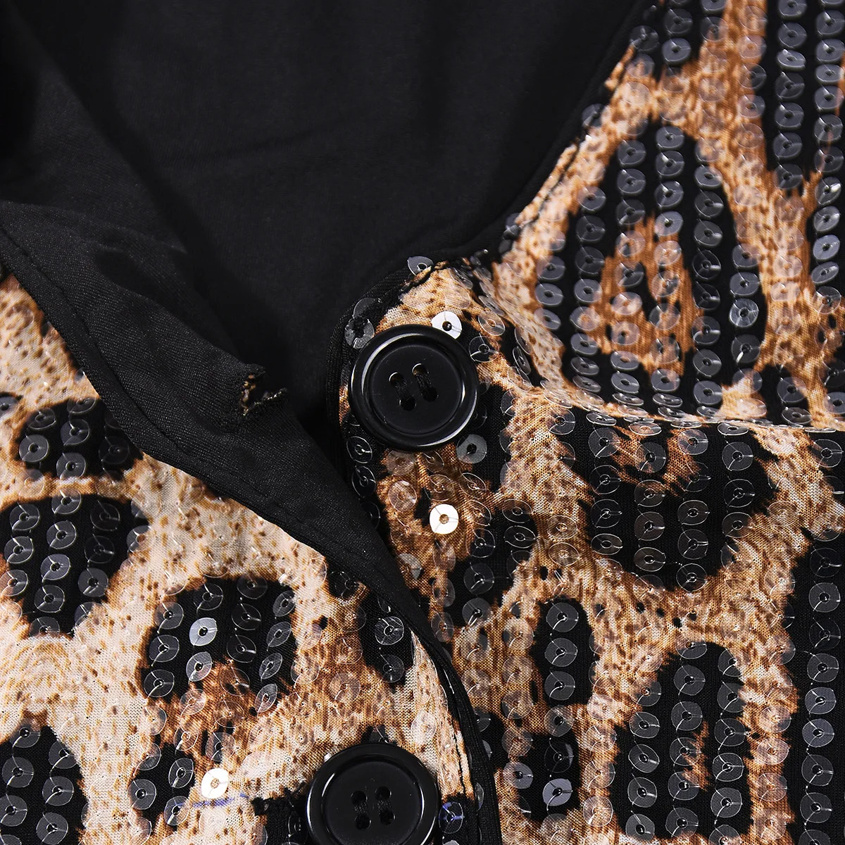 Autumn New Sequins Leopard Print Vest Women