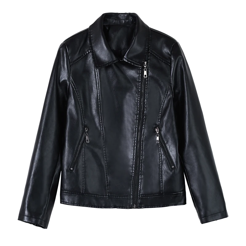 Veste courte en cuir PU pour femme, manteau de moto coupe couvertes, mode coréenne polyvalente, décontracté, automne, hiver, nouveau