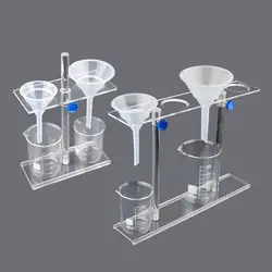 1PCS Organic Glass Funnel Stand PMMA Support Rack Lab Supplies with 2holes or 4holes Pore Size 35mm