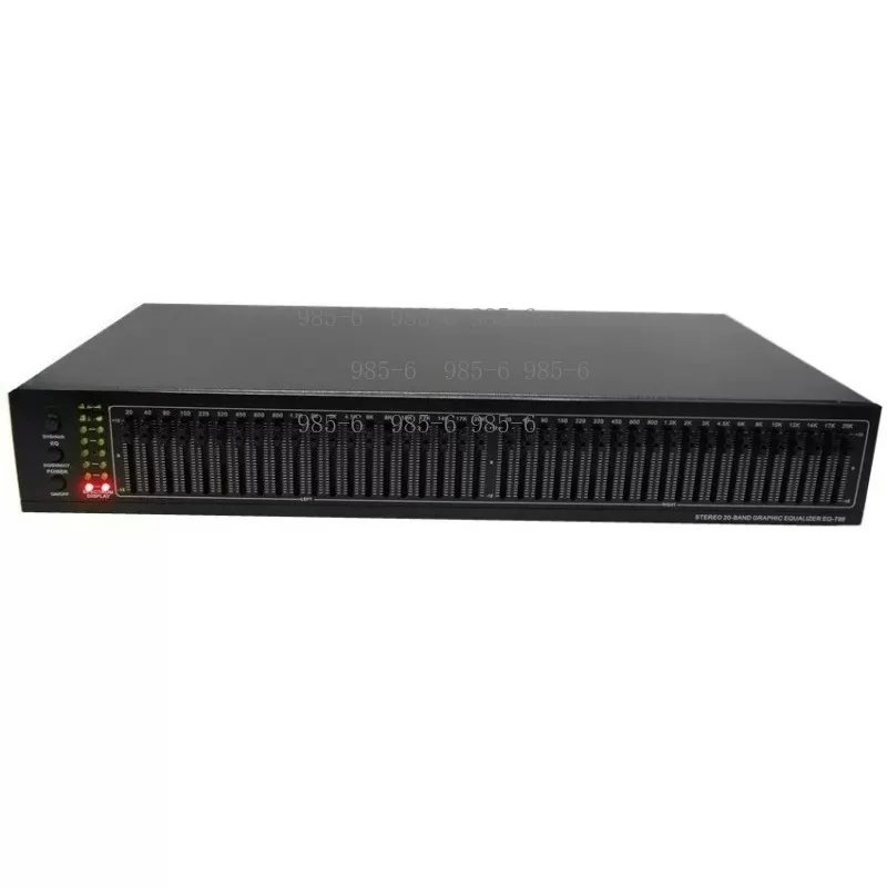 EQ-799 40-Band Equalizer, Dual 20 Segment Stereo Preamp Amplifier with Treble Midrange Bass Tone Control