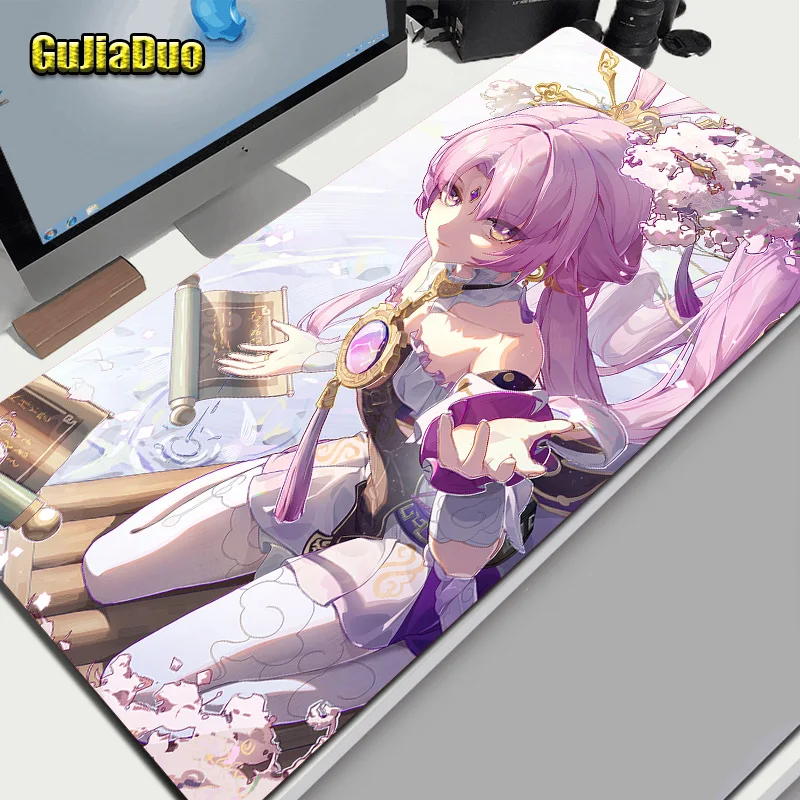 

Fu Xuan Honkai Star Rail Pink Anime Girl Mouse Pad Computer Table Pad Gaming Room Accessories Kawaii PC Mange Mousepad Desk Mat