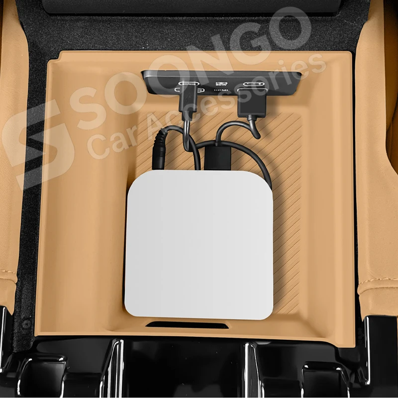For Land Rover Range Rover Vogue Autobiography 2023-2026 Car Rear Electric Armrest Cup Holder Silicone Protective Mat Cover view 4
