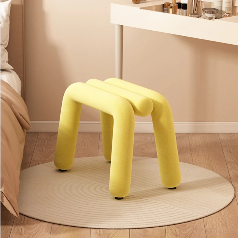 Cream style dressing stool, women's bedroom dressing stool, light luxury shoe changing stool, party stool, leisure stool