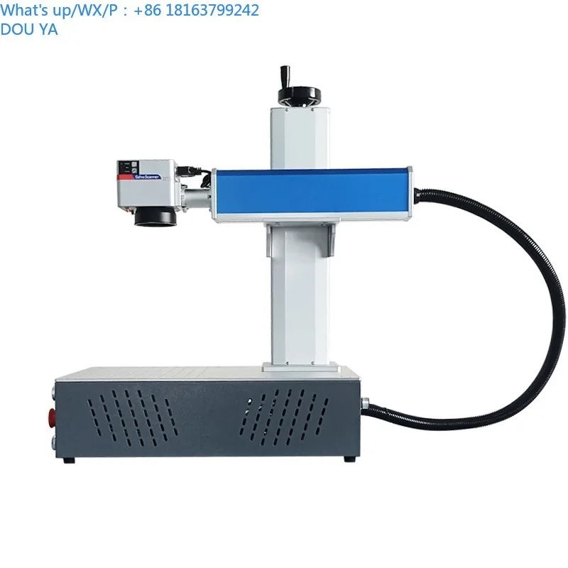

20W 30W 50W Portable Desktop Raycus Fiber La ser Marking Engraving Machine DXF/AI/DWG/PLT/DST Support for Metal Plastic Printing