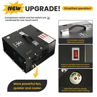 Compresor de aire PCP TUXING 4500Psi con transformador incorporado, compresor eléctrico de alta presión de 110 V/220 V, voltaje ajustable para pistola de aire comprimido