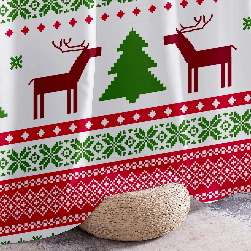 2pcs Curtains With Vintage Floral Patterns, 100% Polyester, Christmas Holiday Decorative Curtains, Gift For Children.