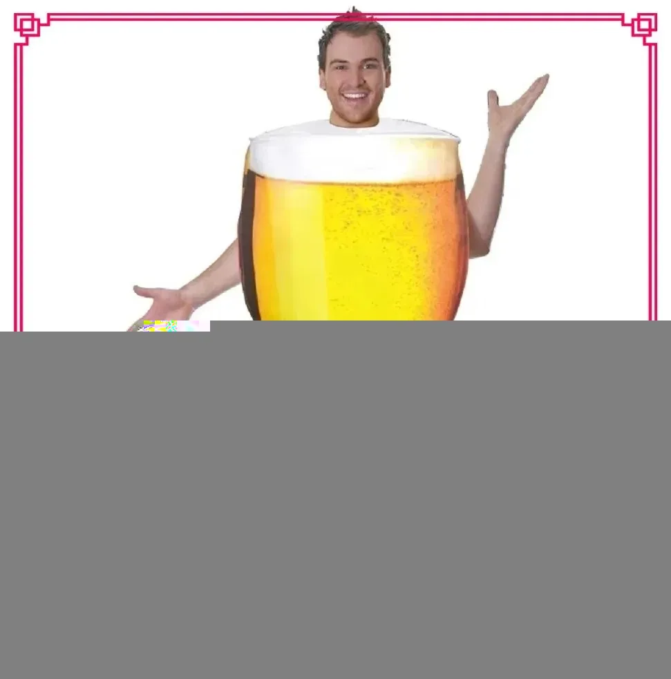 

German Beer Festival Costume Men Bavarian Oktoberfest Cosplay with Beer Mug Halloween Funny Carnival Party Outfit
