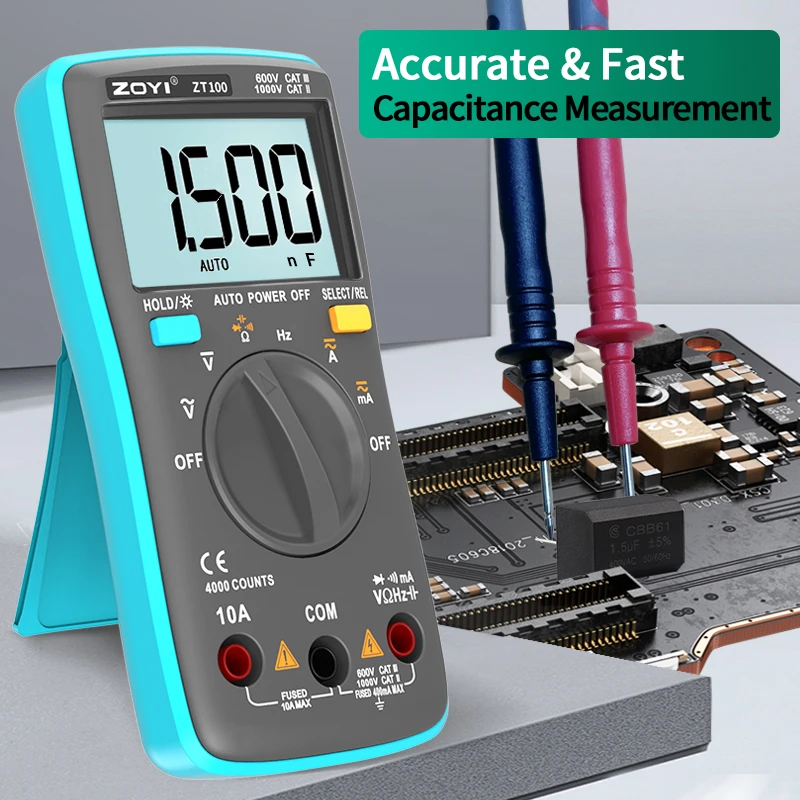 ZOYI ZT100 Tragbares Multimeter Hochpräzises Digitales Smartes Anti-Verbrennungs-Auto-Bereichs-Messgerät für Elektriker – Detail 3