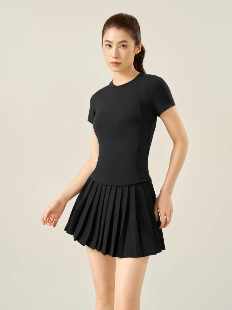 2-teiliges Tennisrock-Set für Damen, Sommer-Sportanzug, Fitness-Top-Rock-Set, Golf-Bekleidungsset, Sportbekleidung, Fitness-Outfit – Detail 8
