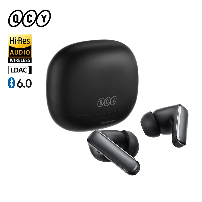 QCY HT21 Wireless Earphones Melobuds N65 -60dB AI Adaptive ANC Earbuds Bluetooth 6.0 LDAC Hi-Res Audio 8 Mics 50Hrs Headset
