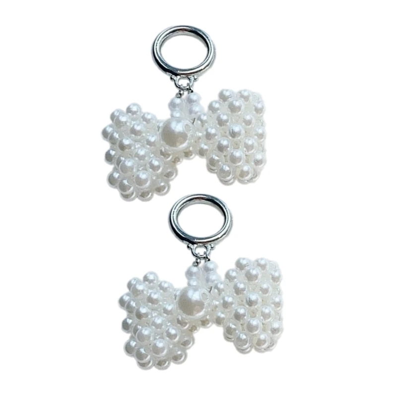 Stylish Crystal Keychain with Delicate Bowknot Detailing for Shoes Decorations Dropsale