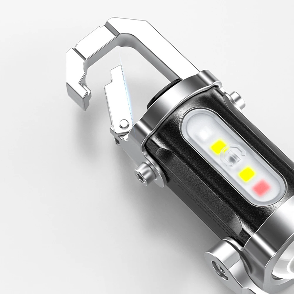 

Мини-фонарик, многофункциональный портативный брелок, USB перезаряжаемый сверхлегкий фонарик для кемпинга для кемпинга, пешего туризма