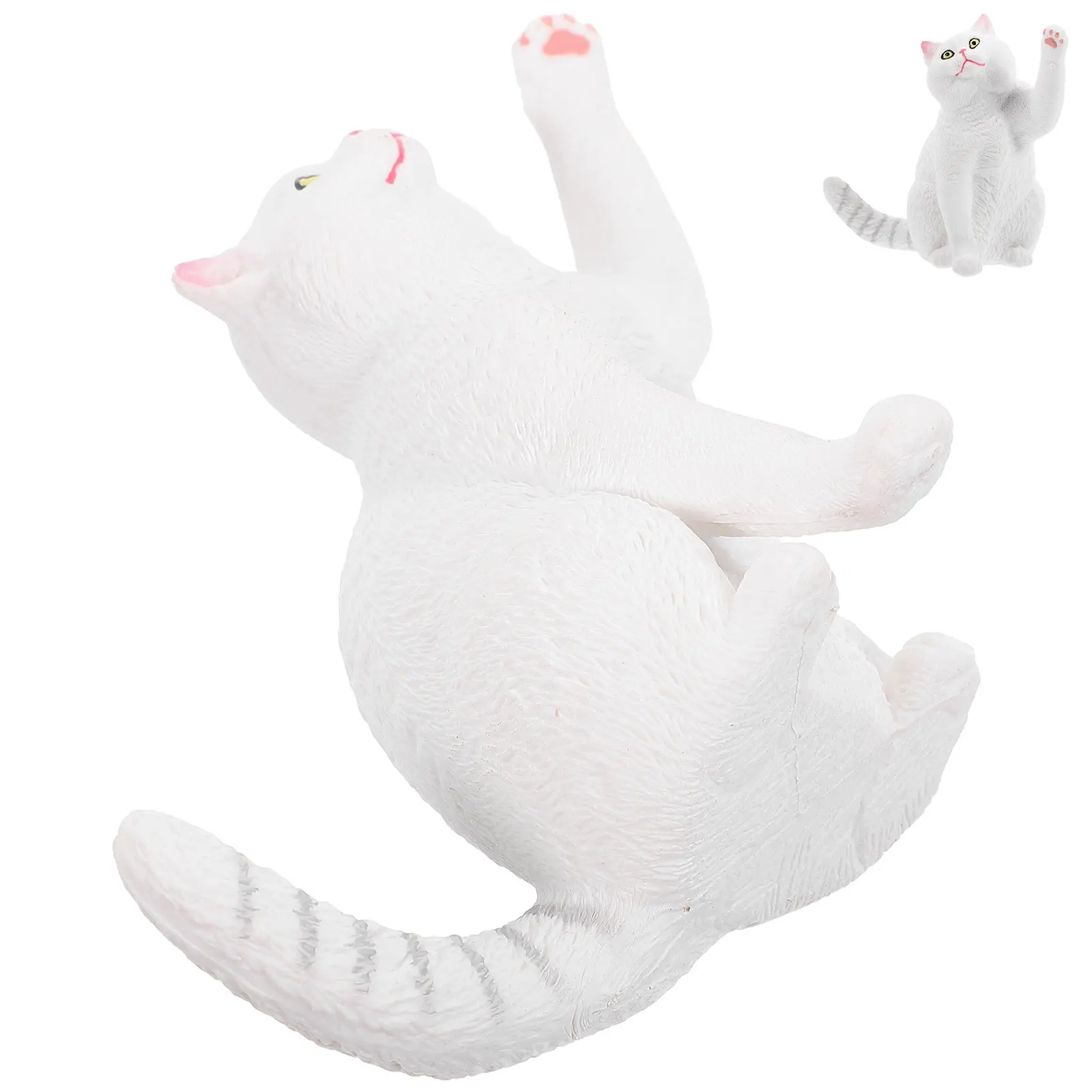 

Имитация британской короткошерстной кошки: милый реалистичный настольный декор, мультяшный котёнок-украшение для любителей животных и коллекционеров