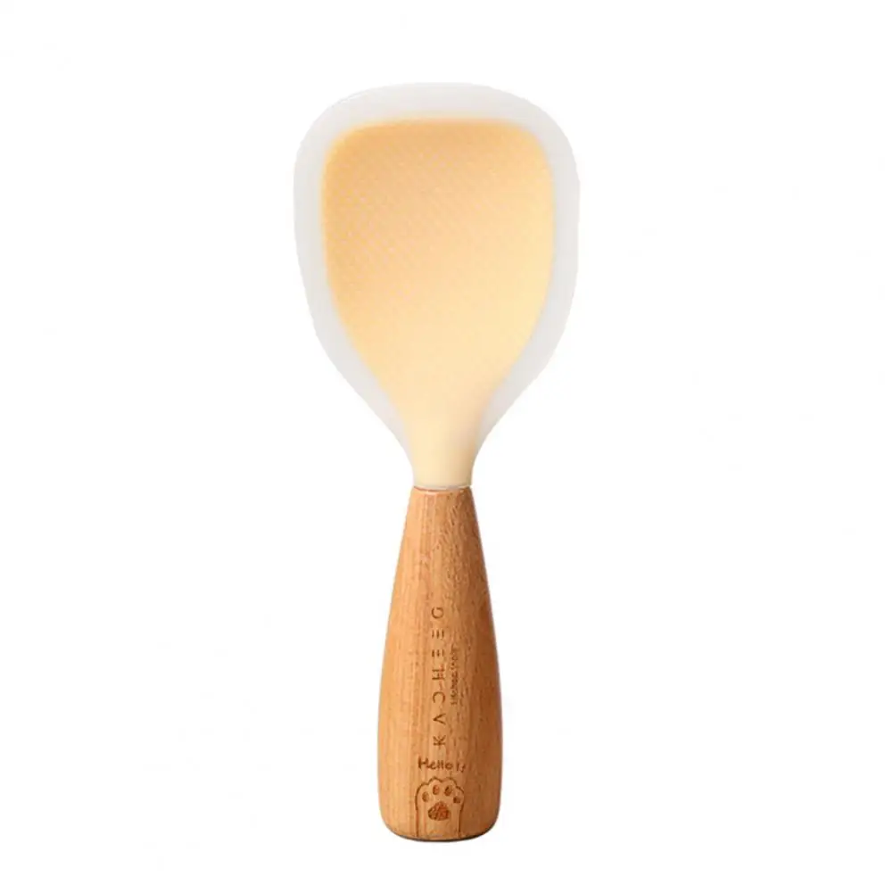 Eco-friendly Rice Serving Utensil Silicone Rice Spoon with Standing Feature Non-stick Food Grade Serving Spatula High