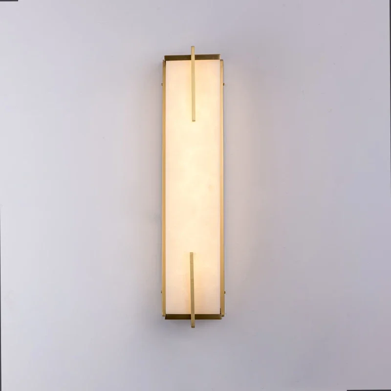 Deyidn New Chinese marble golden wall lamp living room bedroom bedside corridor corridor entry door light luxury wall lamp