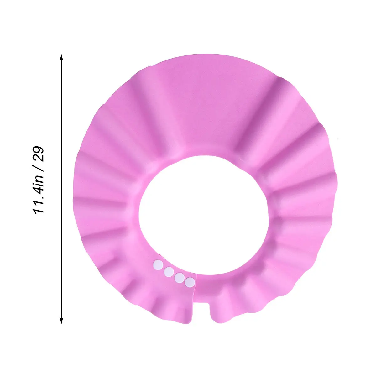Adjustable Pink Eva Waterproof Baby Shower Bathing Shampoo Hat Protector Heat Resistant for Kids Head Girth Above 40Cm Simple