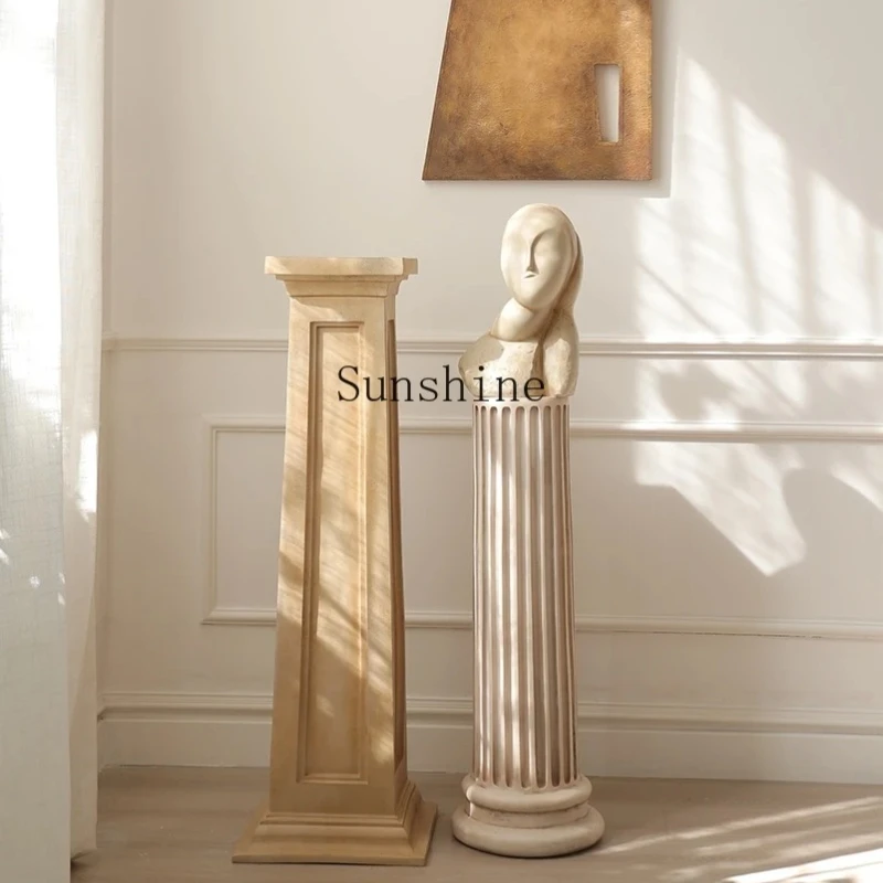 

Medieval style living room decorative sculpture table floor simple ornament