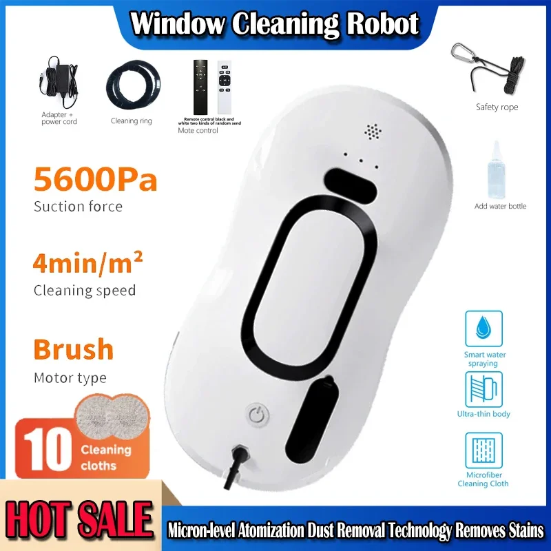 

Household Inserting Robot Automatic Water Spray Window Cleaning Robot Vacuum Cleaner With Remote Control Electric Window Wiper