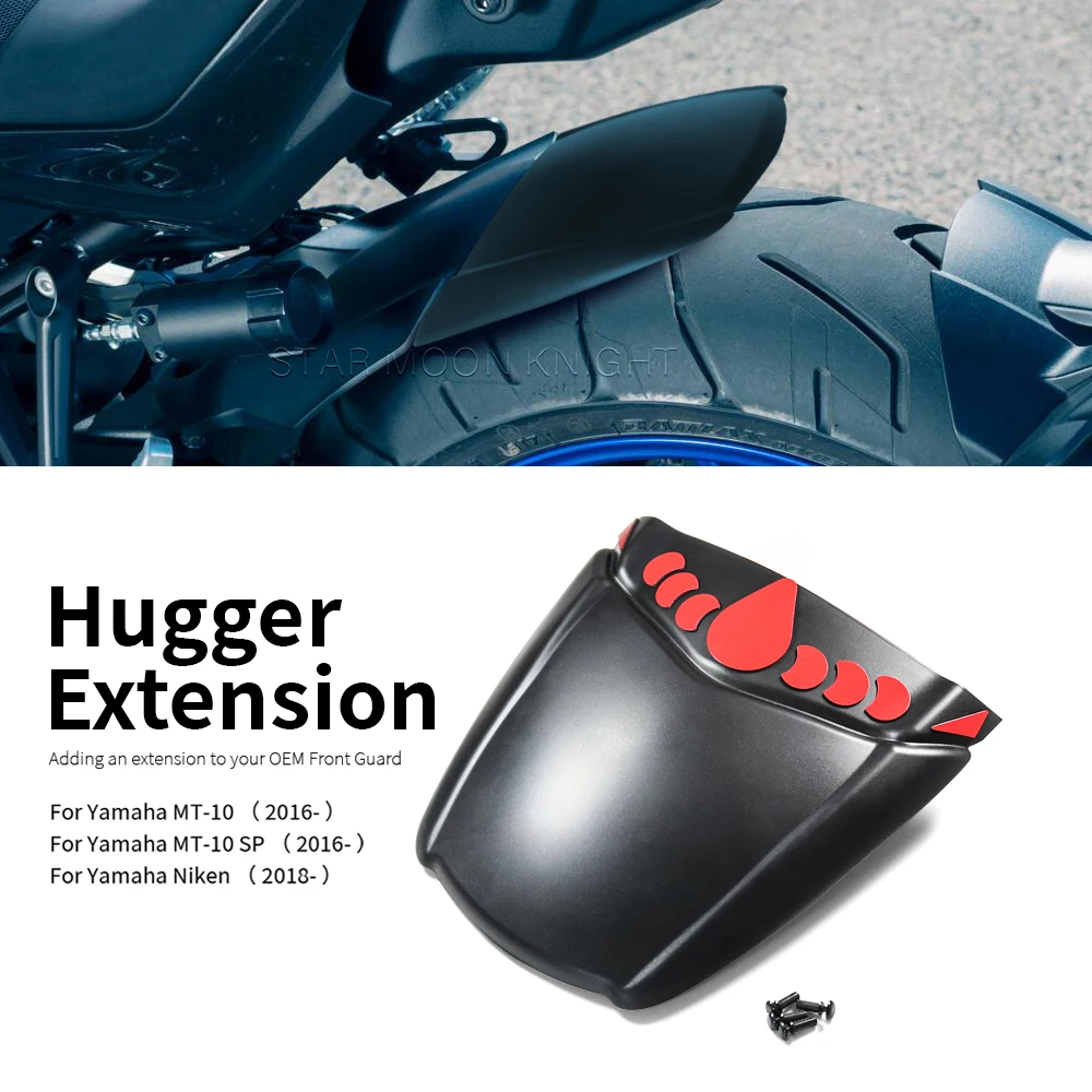 Motorcycle Rear Fender Mudguard Extender Hugger Extension For Yamaha MT-10 MT10 MT 10 2016- Niken 2018-