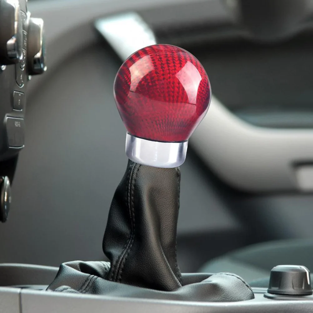 

1 set 1 Set Universal Round Carbon Fiber Gear Shift Knob Premium Manual Shifter Head Replacement For Car Interior Modification
